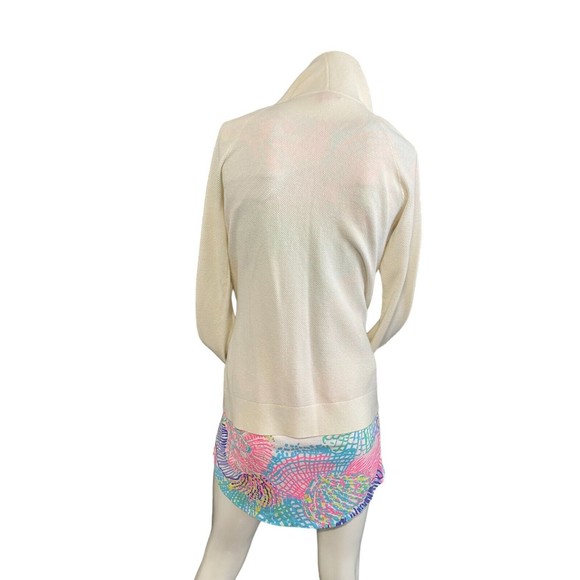 Lilly Pulitzer Women's Josephine Full Zip Hoodie Jacket Cream Size Large - Picture 9 of 12